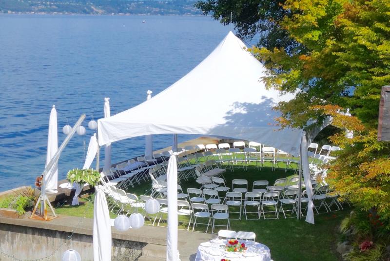 Beautiful waterfront wedding location